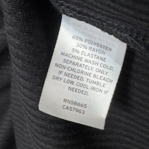 Black Mini Dress Babydoll Rib Knit Lettuce Edge Tie Front BP S Whimsigoth Retro - Picture 13 of 15